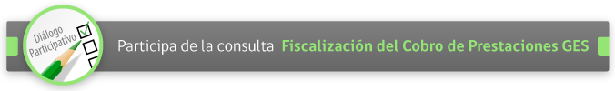 Participa de la consulta Fiscalización del Cobro de Prestaciones GES