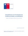 Estadísticas de Prestadores Institucionales Acreditados a junio de 2015
