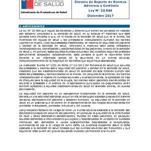 Informe de Fiscalización Sistema de Reporte de Eventos Adversos y Centinela Ley N° 20.584