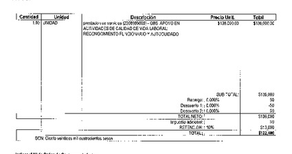 Orden de Compra N° 125