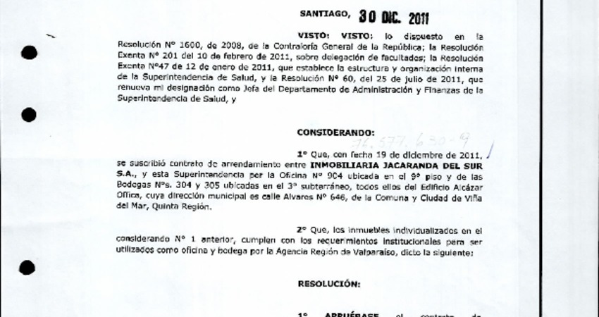 Res Aprueba Contrato Viña del Mar