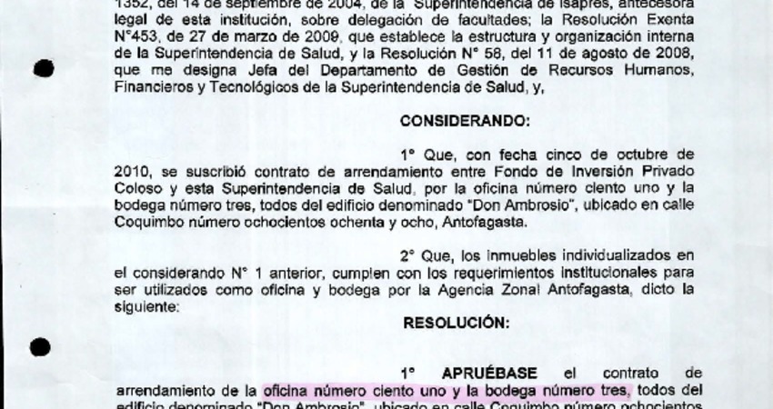 Resol Aprueba Contrato Antofagasta