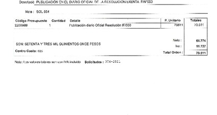 Orden de Compra N° 378