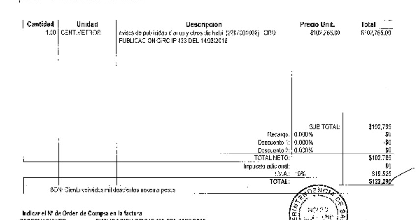 Orden de Compra N°148