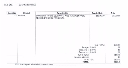 Orden de Compra N° 734