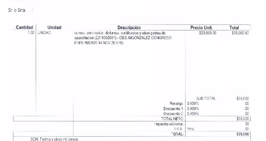 Orden de Compra N° 710