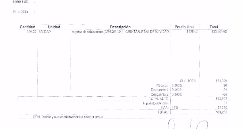 Orden de Compra N° 695