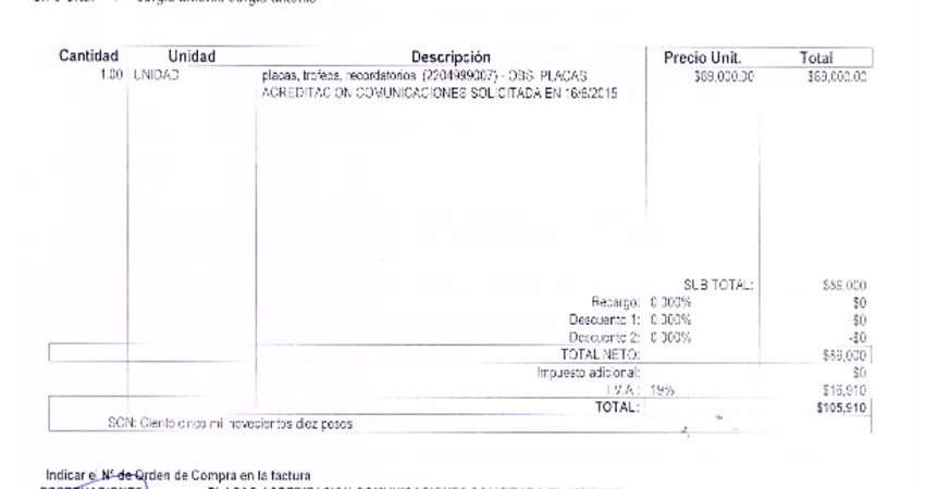 Orden de Compra N°390