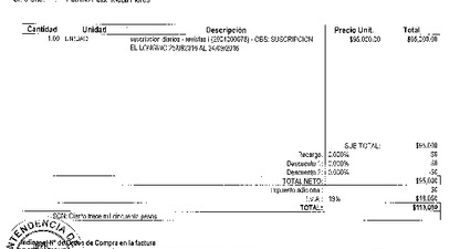 Orden de Compra N°390