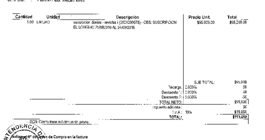 Orden de Compra N°390