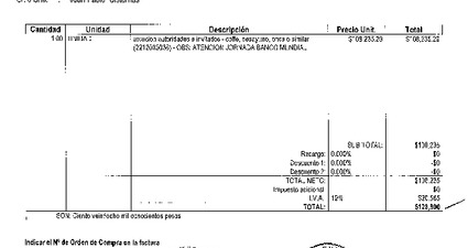 Orden de Compra N°629