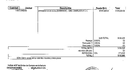 Orden de Compra N° 618