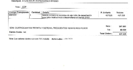 Orden de Compra N° 17