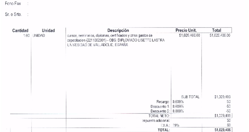 Orden de Compra N°15