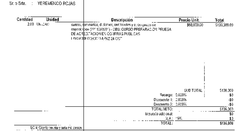 Orden de Compra N°418