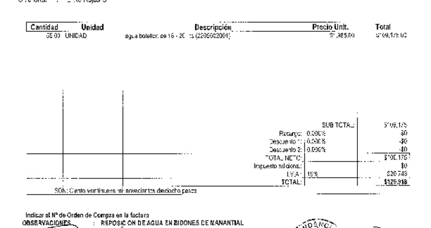 Orden de Compra N°393