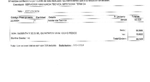 Orden de Compra N° 293