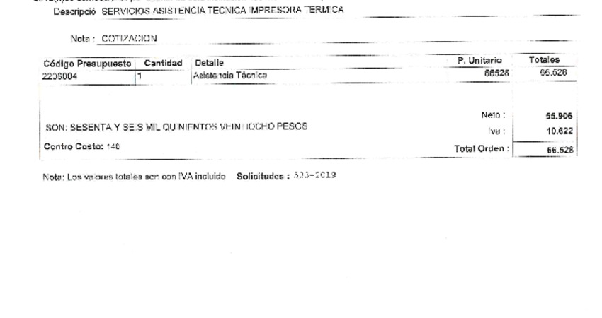 Orden de Compra N° 293
