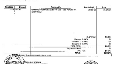 Orden de Compra N° 199