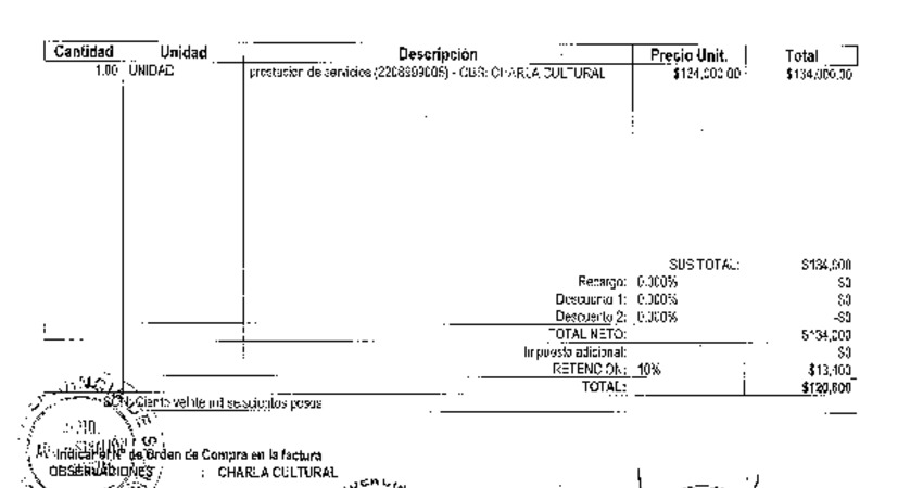 Orden de Compra N° 868