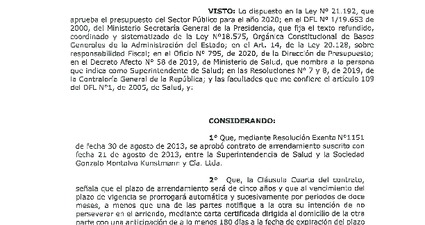 Resoluciones Modificatorias Iquique