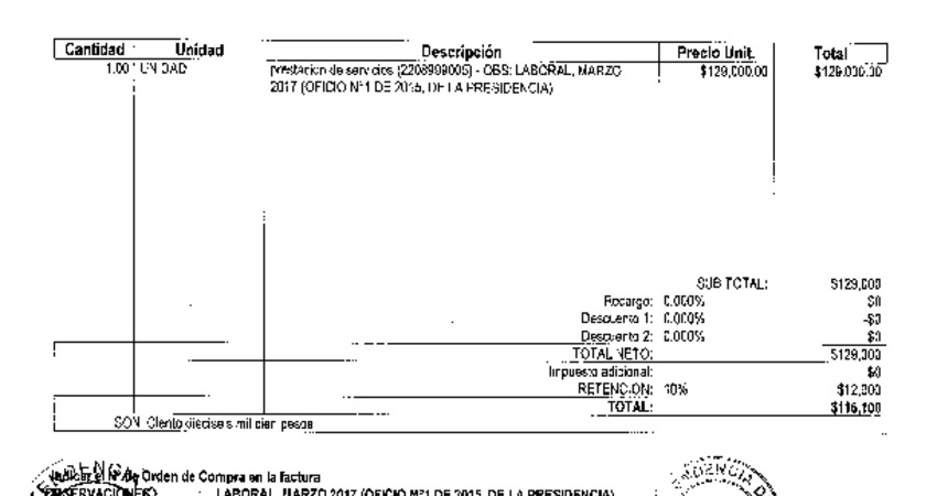 Orden de Compra N° 167