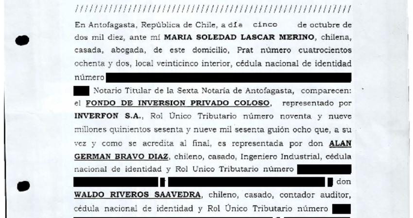 Contrato de arrendamiento para Agencia Zonal Antofagasta