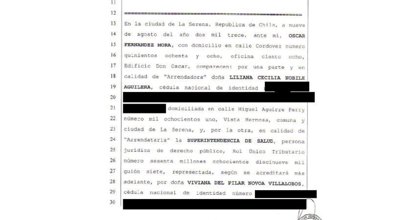 Contrato de arrendamiento La Serena