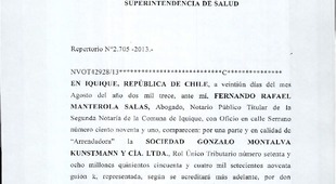 Contrato de arrendamiento Iquique