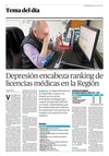 Depresión encabeza ranking de licencias médicas en la región