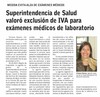 Superintendencia de Salud valoró exclusión de IVA para exámenes médicos de laboratorio
