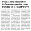Pese al paro nacional en La Serena es posible hacer trámites en el Registro Civil