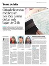 Cifra de Licencias Médicas en Los Ríos es una de las más bajas de Chile