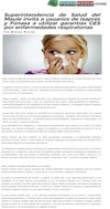Superintendencia de Salud del Maule invita a usuarios de isapres y Fonasa a utilizar garantías Ges por enfermedades respiratorias
